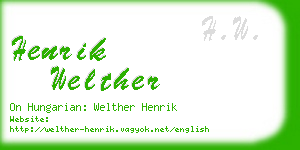 henrik welther business card